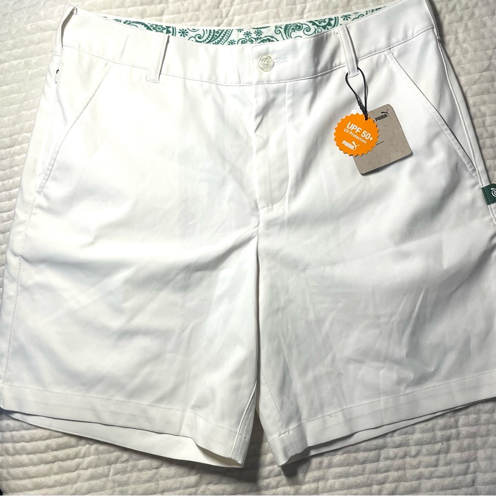 Puma x QG Warm White QGC Golf Shorts • Size 32 • NWT / Rare Sample
